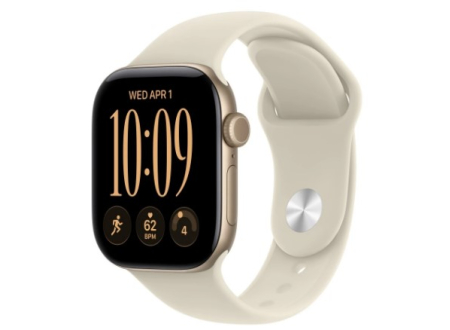 Apple Watch Series 12 GPS, 42mm Light Gold Aluminum Case with Sand Sport Band