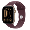 Apple Watch Series 12 GPS, 46mm Light Gold Aluminum Case with Black Sport Band