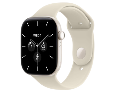 Apple Watch Series 12 GPS, 46mm Pearl White Ceramic Case with Black Sport Band Apple Watch Series 12 GPS, 46mm Pearl White Ceramic Case with Black Sport Band
