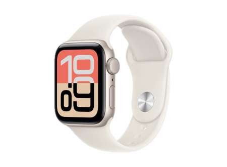 Apple Watch SE 3 GPS, 40mm Starlight Aluminum Case with Starlight Sport Band
