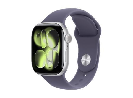 Apple Watch Series 11 GPS, 42mm Silver Aluminum Case with Purple Fog Sport Band