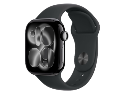 Apple Watch Series 11 GPS, 46mm Jet Black  Aluminum Case with Black Sport Band