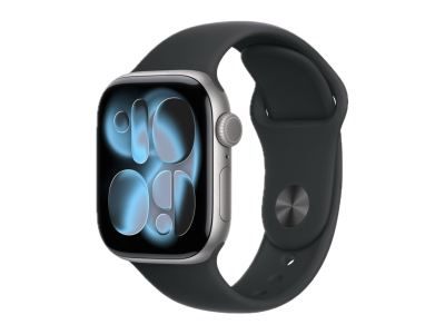 Apple Watch Series 11 GPS, 46mm Space Gray Aluminum Case with Black Sport Band