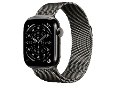 Apple Watch Series 11 GPS + Cellular 42mm Slate Titanium with Slate Milanese Loop