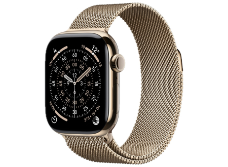 Apple Watch Series 11 GPS + Cellular 42mm Gold Titanium with Gold Milanese Loop