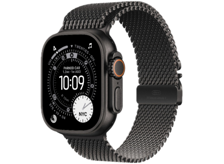 Apple Watch Ultra 3 GPS + Cellular, 49mm Black Titanium Case with Black Titanium Milanese Loop