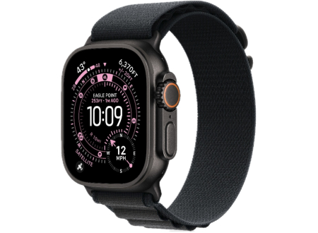 Apple Watch Ultra 3 GPS + Cellular, 49mm Black Titanium Case with Black Alpine Loop