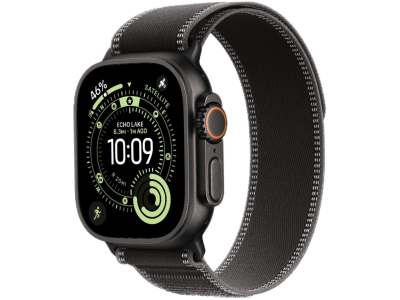 Apple Watch Ultra 3 GPS + Cellular, 49mm Black Titanium Case with Black/Charcoal Trail Loop