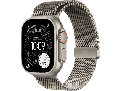 Apple Watch Ultra 3 GPS + Cellular, 49mm Natural Titanium Case with Natural Titanium Milanese Loop