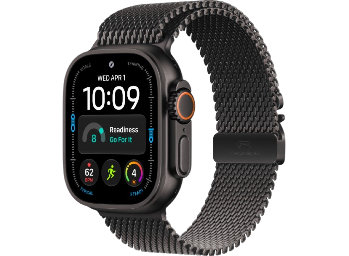 Apple Watch Ultra 4 GPS + Cellular, 49mm Black Titanium Case with Black Titanium Milanese Loop