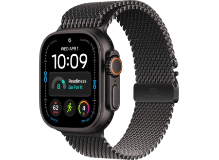 Apple Watch Ultra 4 GPS + Cellular, 49mm Black Titanium Case with Black Titanium Milanese Loop