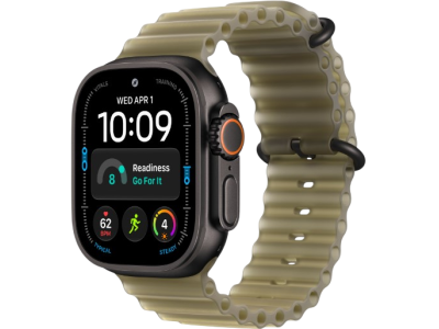 Apple Watch Ultra 4 GPS + Cellular, 49mm Black Titanium Case with Translucent Kelp Ocean Band