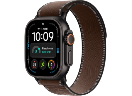 Apple Watch Ultra 4 GPS + Cellular, 49mm Black Titanium Case with Dark Umber Trail Loop