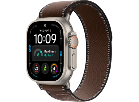 Apple Watch Ultra 4 GPS + Cellular, 49mm Natural Titanium Case with Dark Umber Trail Loop