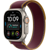 Apple Watch Ultra 4 GPS + Cellular, 49mm Natural Titanium Case with Burgundy Trail Loop