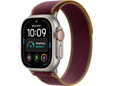 Apple Watch Ultra 4 GPS + Cellular, 49mm Natural Titanium Case with Burgundy Trail Loop Apple Watch Ultra 4 GPS + Cellular, 49mm Natural Titanium Case with Burgundy Trail Loop