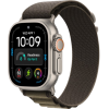 Apple Watch Ultra 4 GPS + Cellular, 49mm Natural Titanium Case with Dark Olive Alpine Loop