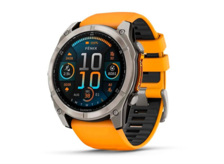 Garmin Fenix 8 51mm Amoled Sapphire Titanium Spark Orange/Graphite Band