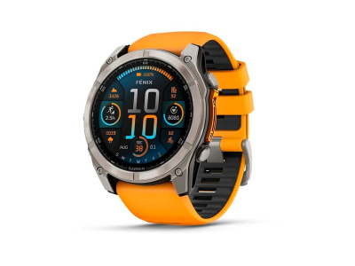 Garmin Fenix 8 Titanium Spark Orange/Graphite Band