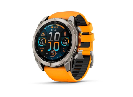 Garmin Fenix 8 Titanium Spark Orange/Graphite Band