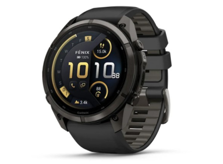 Garmin Fenix 9 Pro 51mm Amoled Sapphira Carbon Gray DLC Titanium with Black/Pebble Gray Silicone Band