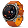 Garmin Fenix 9 Pro 47mm Amoled Sapphira Titanium with Autumn Orange/Spark Orange Silicone Band