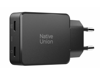 Native Union Pocket Gan Charger 65W, разъемы 2xUSB-C Black