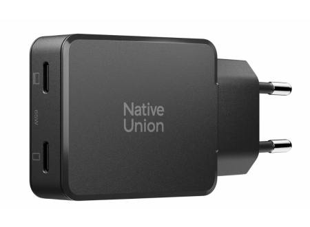 Native Union Pocket Gan Charger 65W, разъемы 2xUSB-C Black