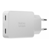 Native Union Pocket Gan Charger 65W, разъемы 2xUSB-C White