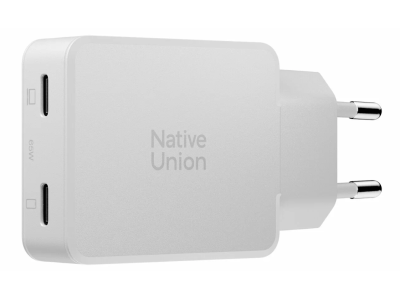 Native Union Pocket Gan Charger 65W, разъемы 2xUSB-C White